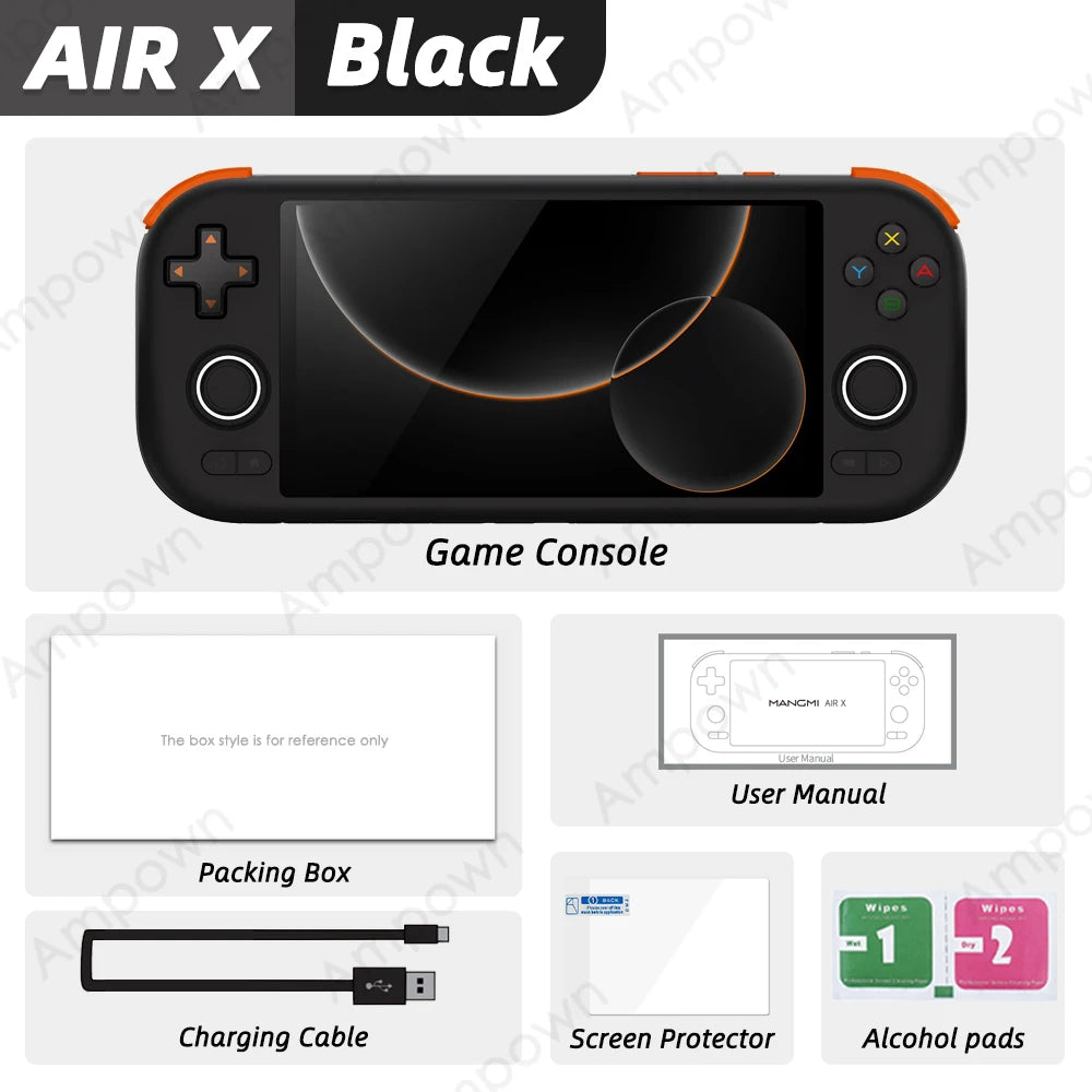 MANGMI AIR X Handheld Game Console Qualcomm Snapdragon 662 5.5 Touchscreen Android 14 Active Cooling Fan 15W Fast Charging RGB