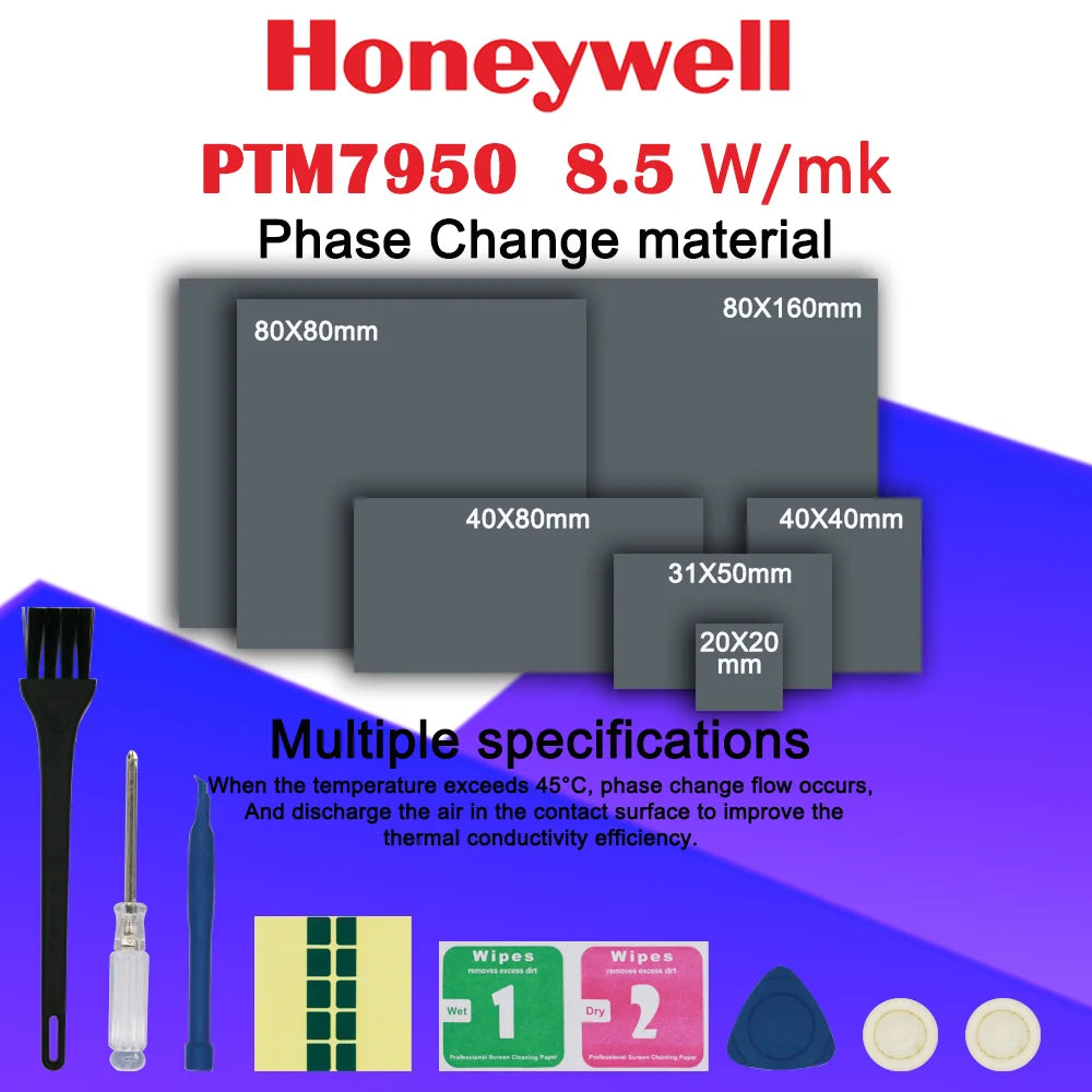 Honeywell PTM7950 Phase Change Pad 8.5W/mk Thermal Grease Ma