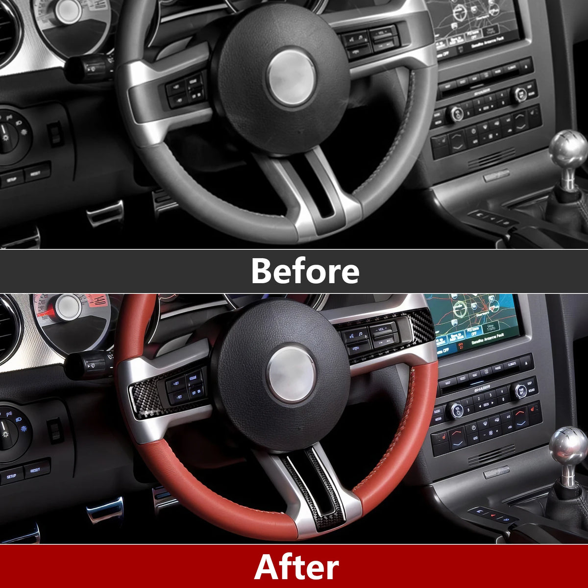 For Ford Mustang GT Shelby (2010-2014) Carbon Fiber Interior