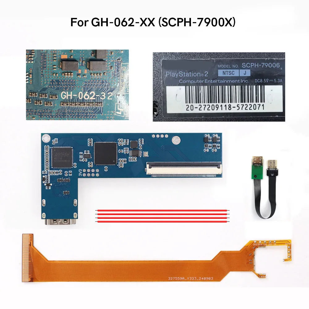 Hispeedido For PS2 Slim Digital to Digital HDMI Kit For PS2 Slim Console Digital HDMI Mod Kit Need Soldering Skill