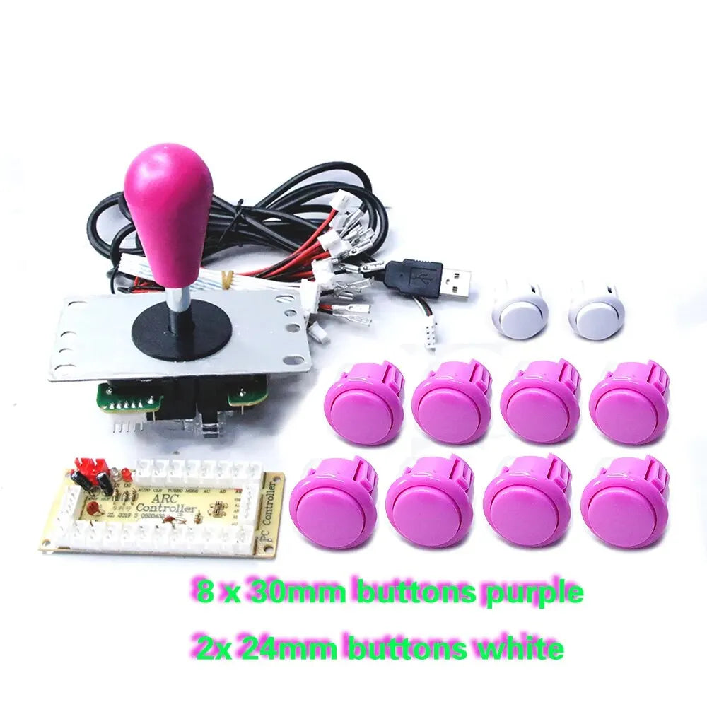 Copy SANWA Game Machine Arcade Console DIY Kit 8 Way Joystick Push Buttons For PC Raspberry Pi Zero Delay USB Board Controller