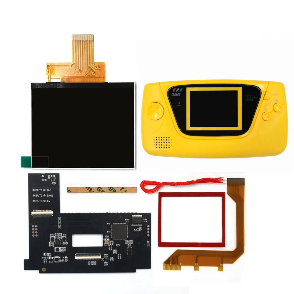 For Sega GG LCD Highlight Screen Kit 3.5 640 480 Retro Pixel HD IPS Backlight LCD Display For Game Gear Console TV HDMI Output