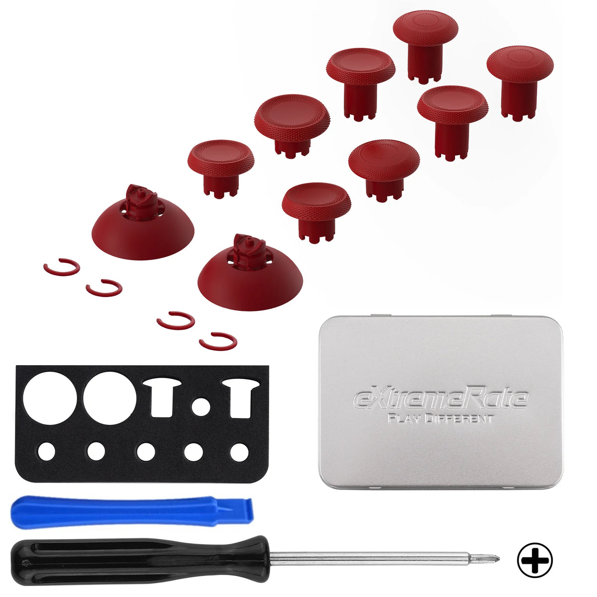 eXtremeRate ThumbsGear V3 Interchangeable Ergonomic Thumbsticks for ps5/EDGE Controller Replacement Analog Thumb Sticks for ps4
