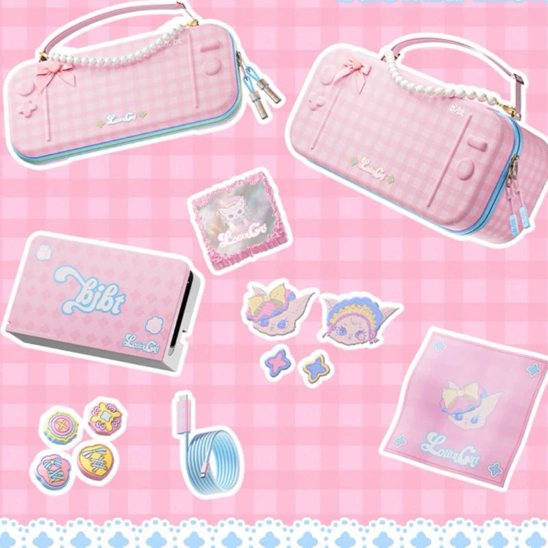 For Switch 2 Lolita Cat Protective Case Set Contain Game Con