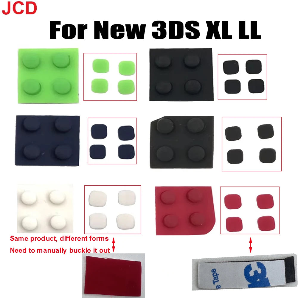 JCD For New 3DS XL Console Front Back Screw Rubber Feet Cove