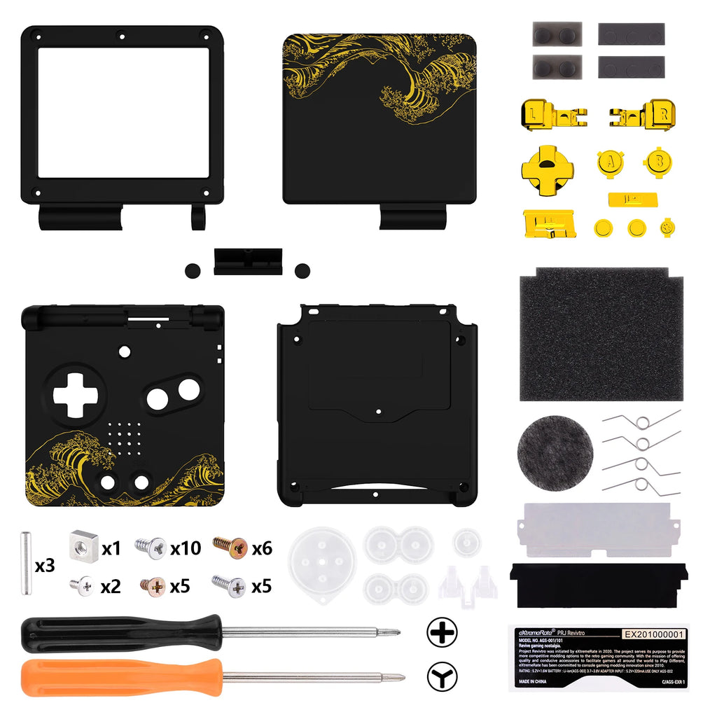 eXtremeRate IPS Ready Upgraded Custom Replacement Housing Shell for Gameboy Advance SP GBA SP for IPS & Standard LCD
