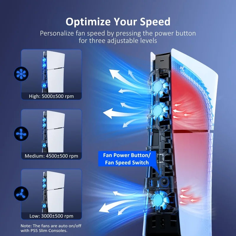 For Playstation Play Station PS 5 PS5 Slim Game Console Cool