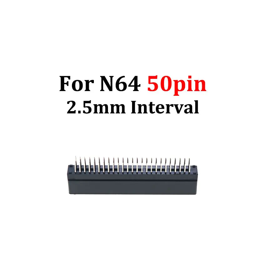 JCD 1PCS 64Pin 60Pin 62 Pin Card Slot For SFC SNES FC Console 50 Pin Connector Game Cartridge Slot 2.54mm Interval For N64