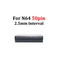 JCD 1PCS 64Pin 60Pin 62 Pin Card Slot For SFC SNES FC Console 50 Pin Connector Game Cartridge Slot 2.54mm Interval For N64