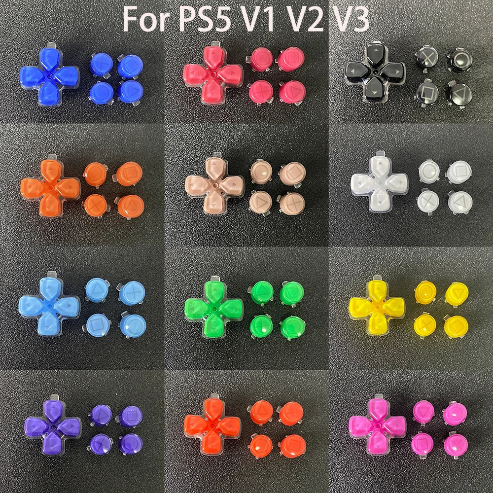 For PS5 Controller Replacement Dpad and ABXY Jelly Button Tr