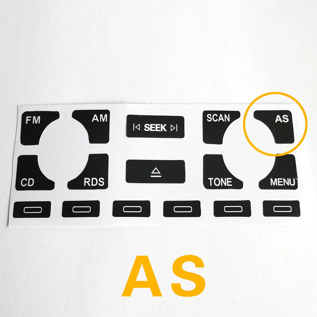 Car Styling Repair Stickers Radio Stereo Worn Peeling Button Decals Automobiles Decoration For Audi A4 B6 B7 A6 A2 A3 8L 8P