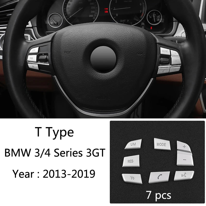Chrome Car Styling CD Panel Switch Button Cover Sticker Trim For BMW 3 4 Series F30 F32 F34 F35 F36 320i 318i Inner Accessories