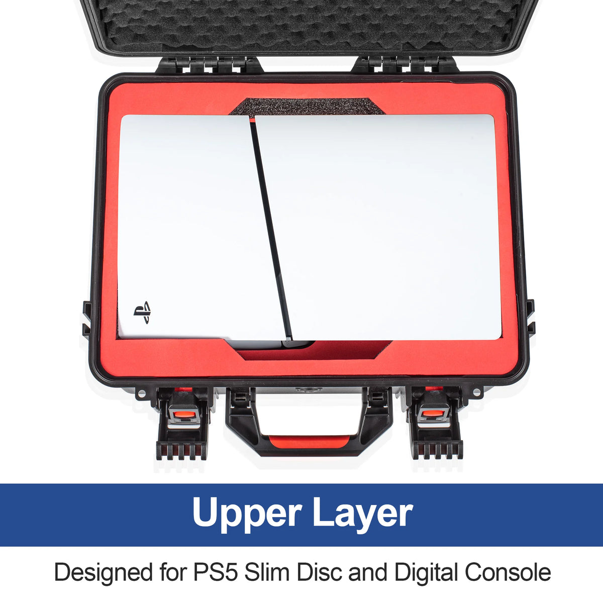 Hard Shell Travel Case for 2023 New PS5 Slim Shock-Absorbing