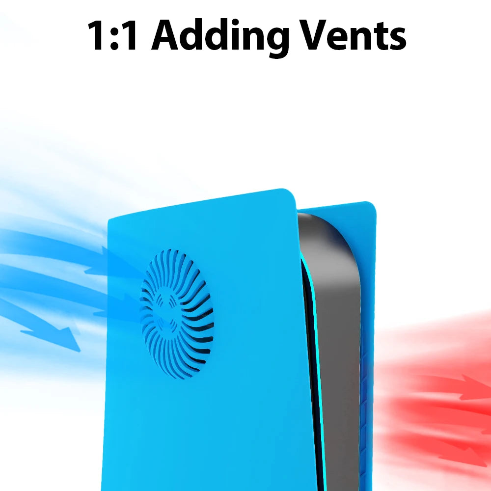 Cooling Vent Face Plate Console Cover Skin for PS5 Disc Edit