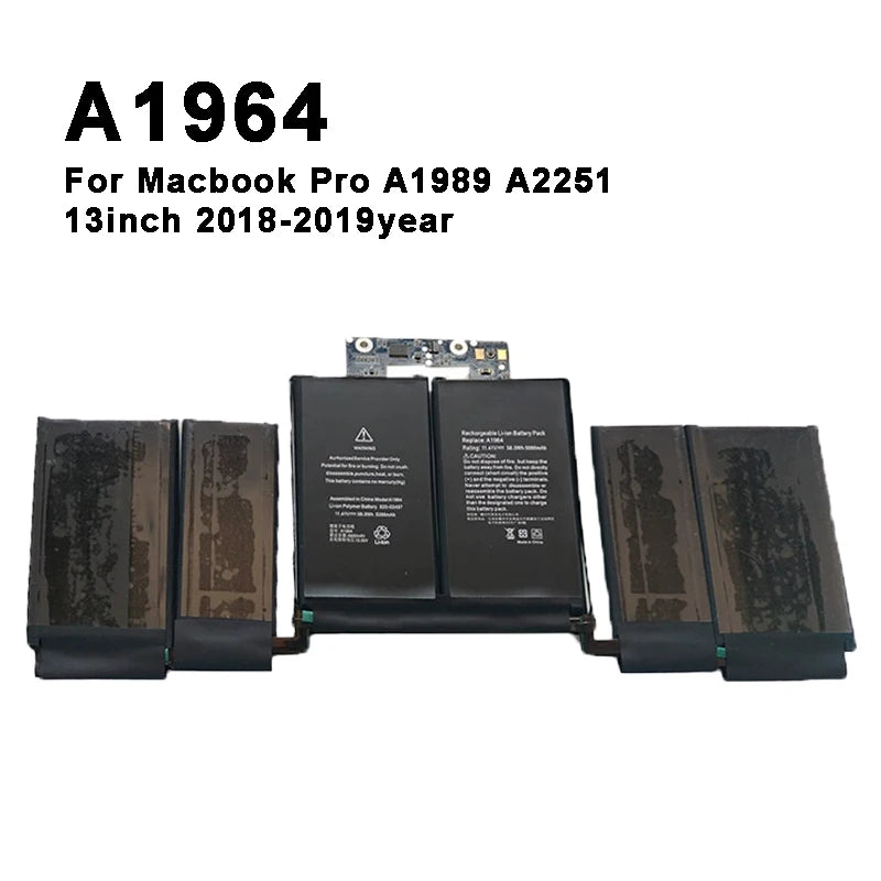 DXT New Laptop Battery For Macbook Pro 13 A1502 A1706 A1989 A2251 A2159 A2289 A2338 A2251 15 A1707 A1582 A1493 A1820 A1819