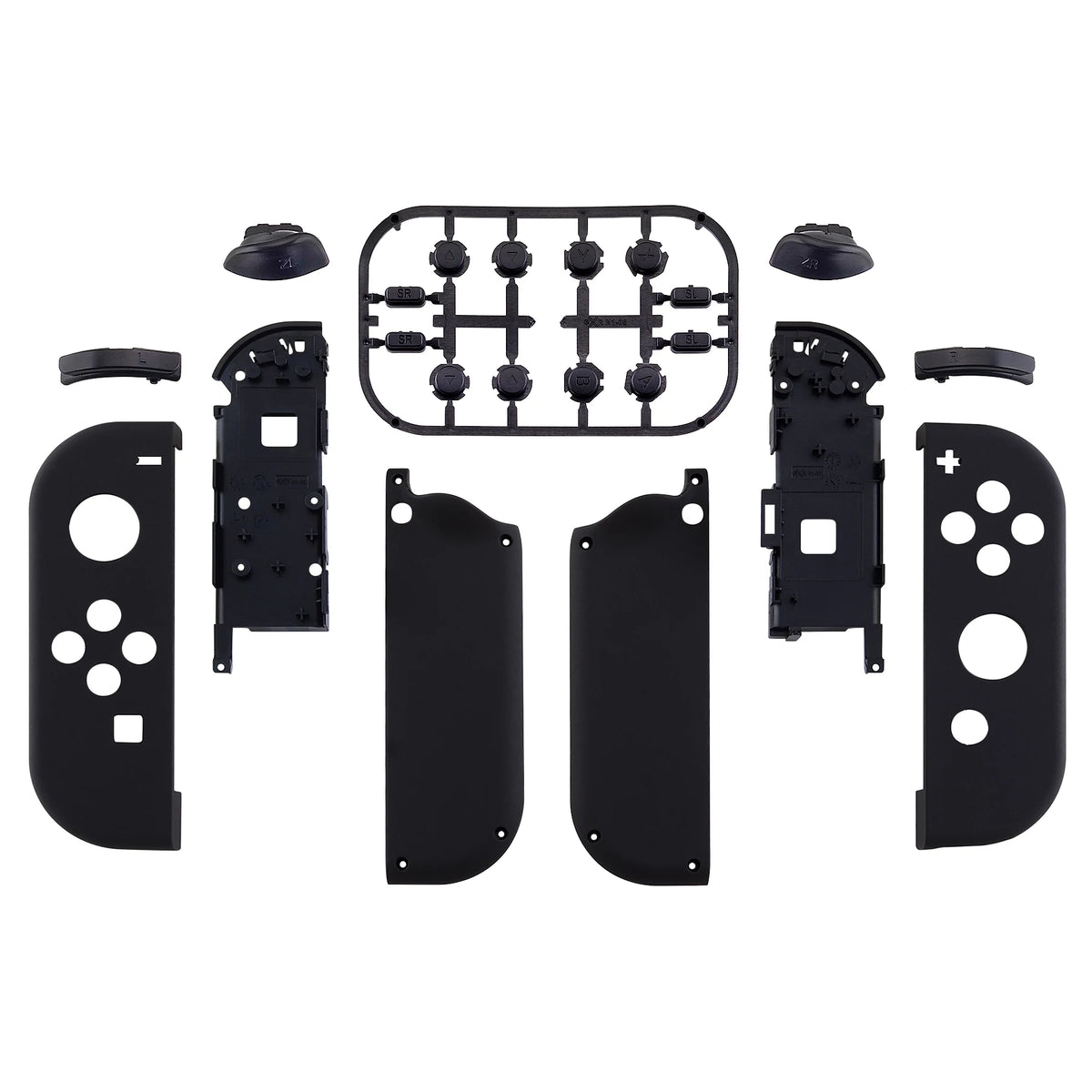 eXtremeRate Custom Soft Touch Grip Black Controller Housing 
