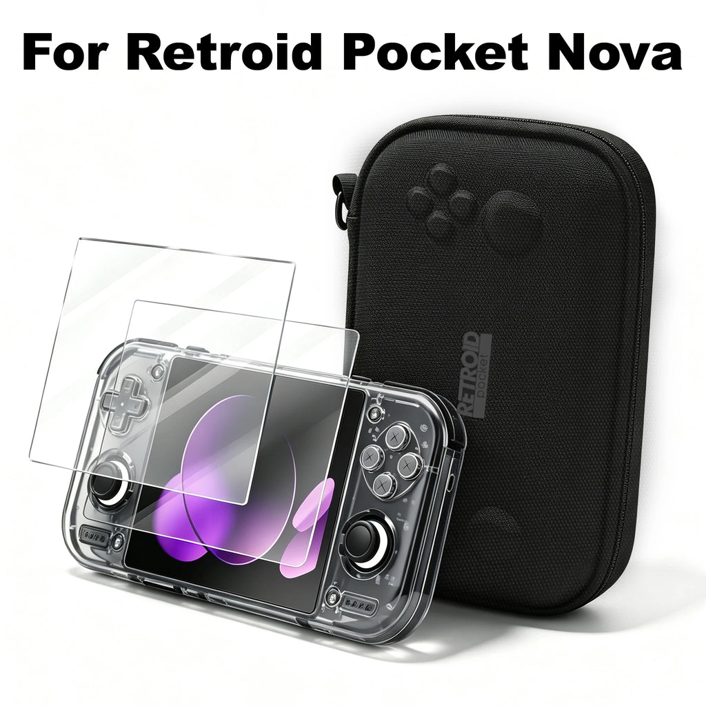 Hard EVA Carrying Case & Tempered Glass Screen Protector for