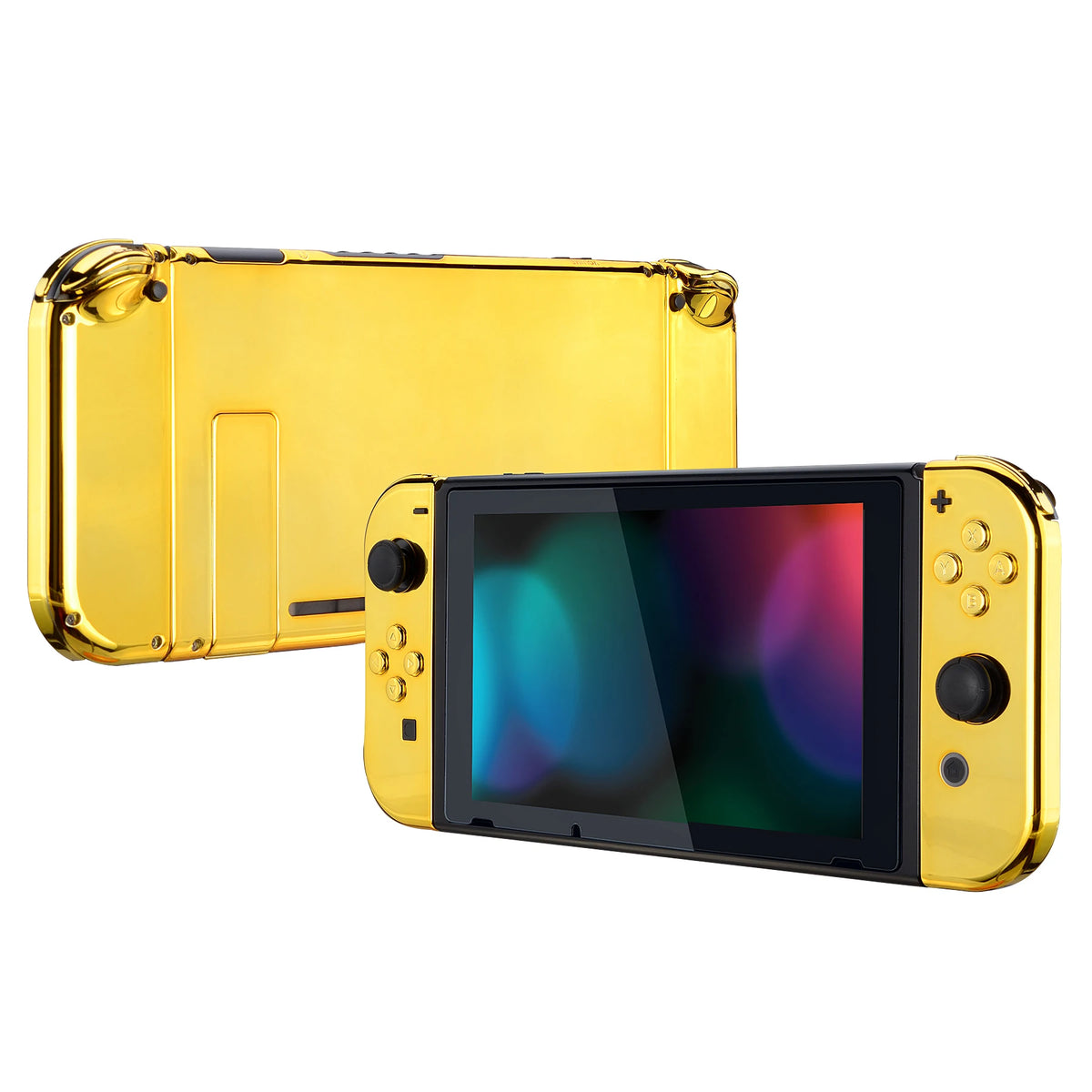eXtremeRate Chrome Gold Back Plate Controller Housing Shell 