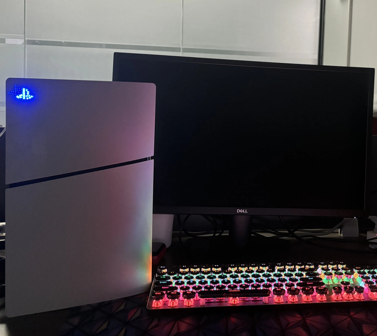 RGB Logo LED Light for PS5 Slim/Pro Console Illuminated LED 