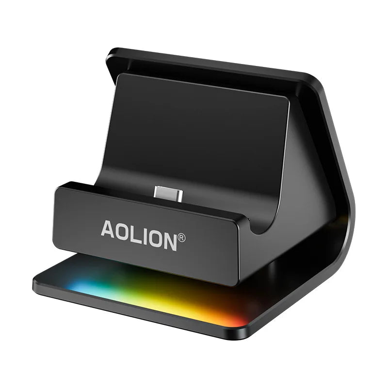 AOLION Fast Charging Adjustable RGB For Switch 2 Host Charging Stand for NS2 Gaming Console