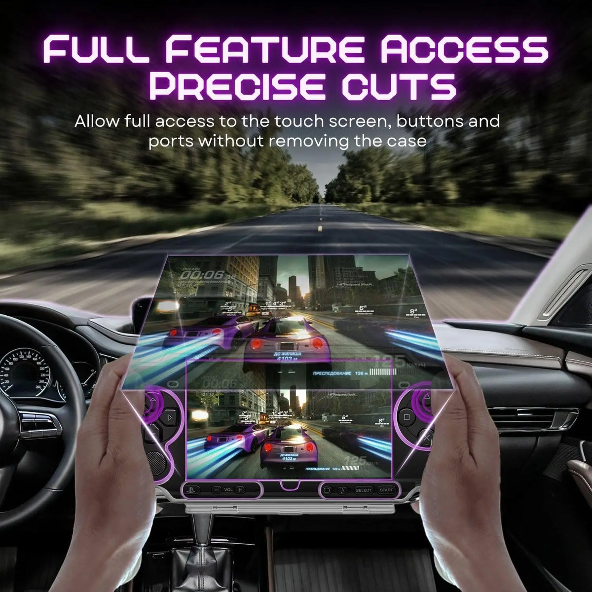 Clear Hard Case for PSP - Full Cover Protector with Clear Di