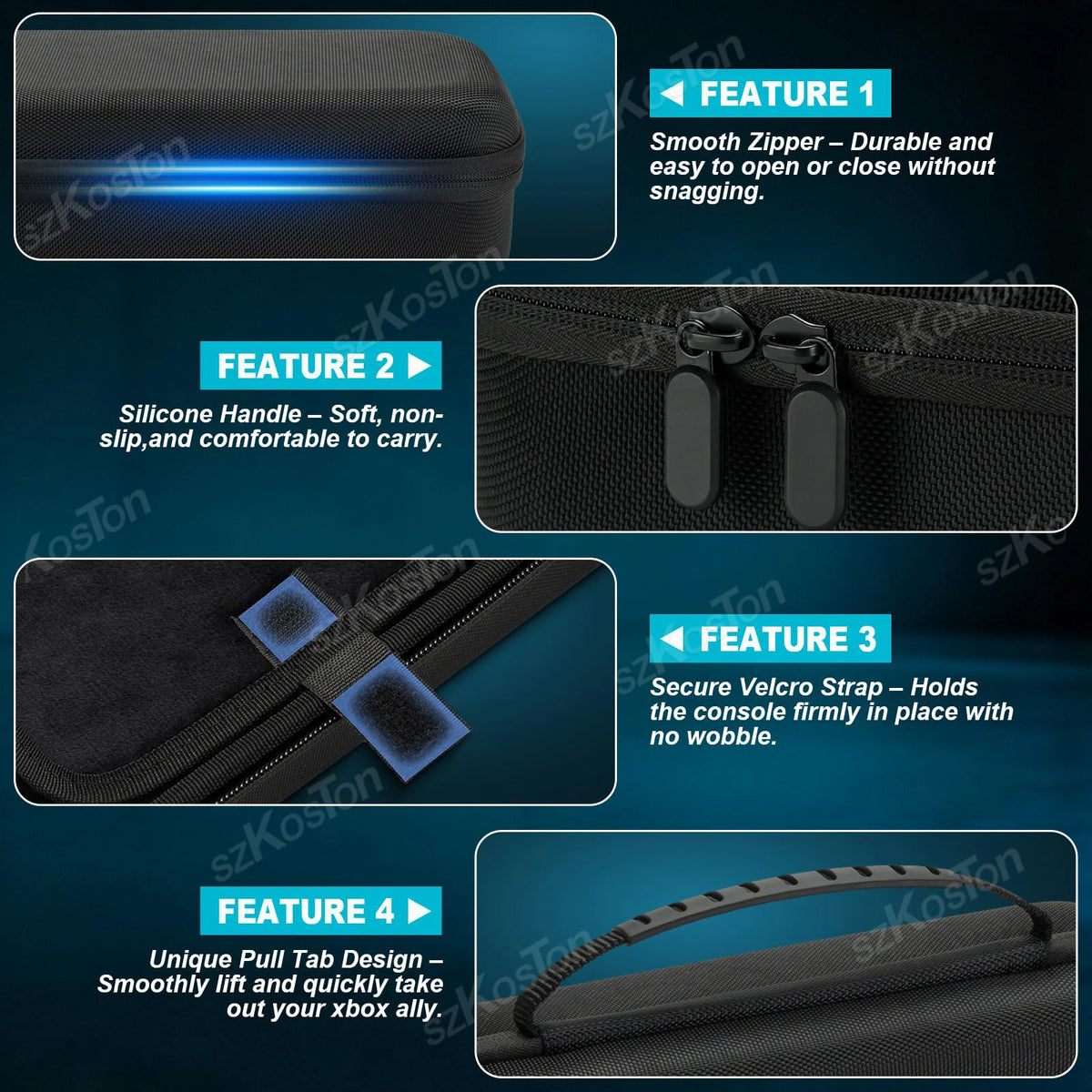 Large Capacity Carrying Case for ROG XBOX ALLY Game Console 