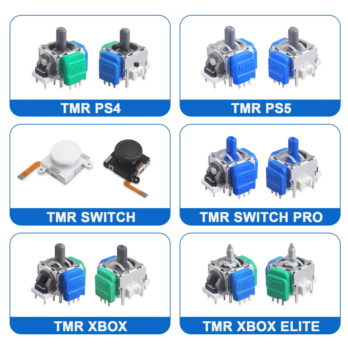 2Pcs Tmr Electromagnetic Induction Joystick Replacement 3D A