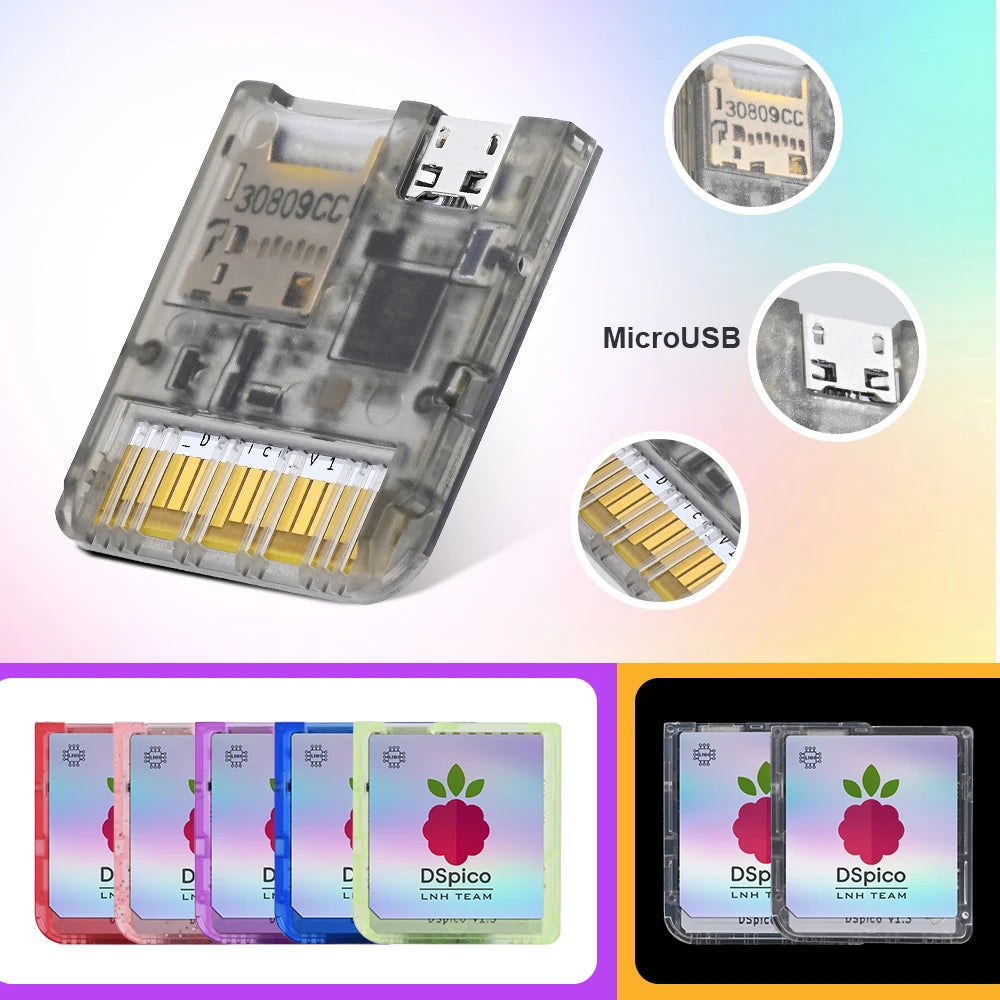 Colorful RP2040 Dspico Game Card Reader MicroUSB White PCBA 