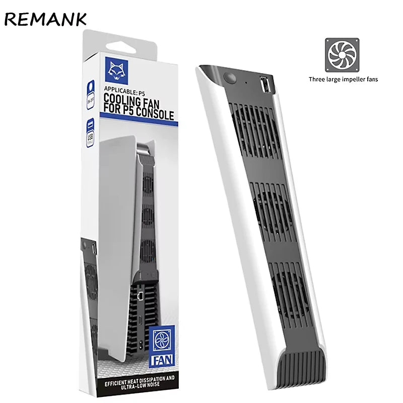 For PS5 Console External Host Cooling Fan Vertical Stand Ext