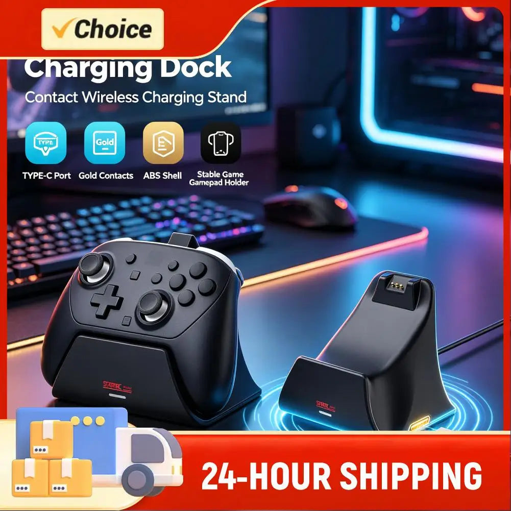 Gamepad Charger Dock Compatible for Switch 2 Pro Controller 