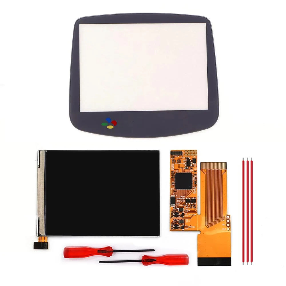 HISPEEDIDO For GBA V2 IPS LCD Backlight Kits With Pre-cut Shell 10 Levels High Brightness Adjustment for Game Boy Advance Consol