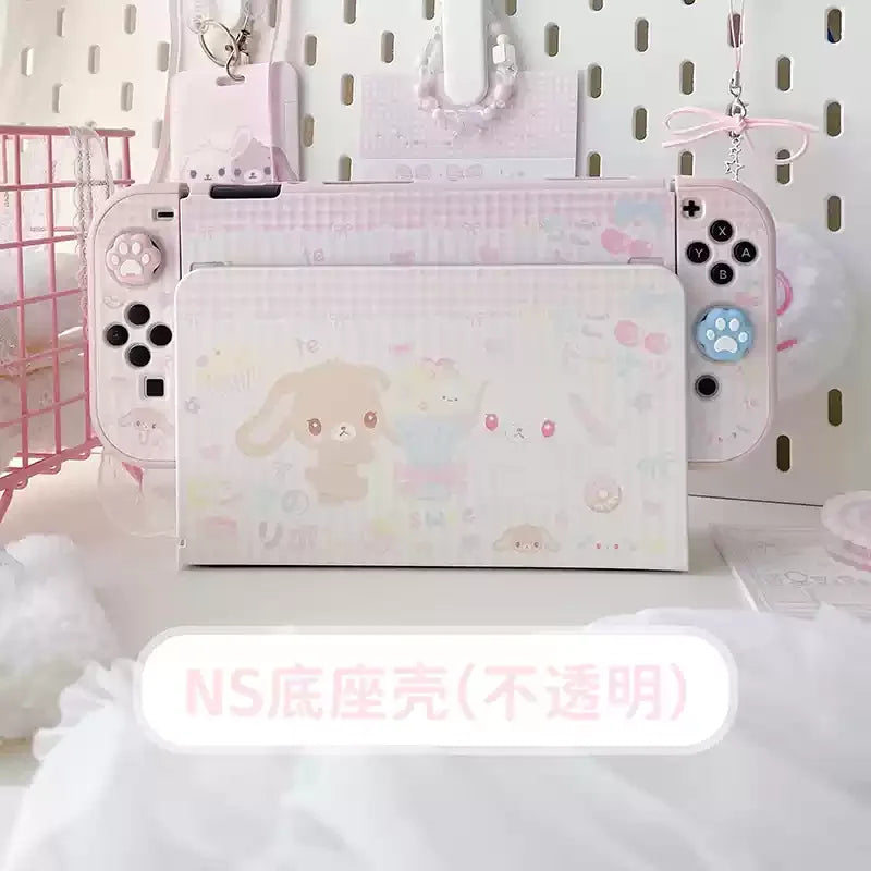 Original Design Girl Heart Dessert Rabbit Cute Switch Protective Case Oled Soft Shell Ns Anime Handle Shell Animation Surroundin
