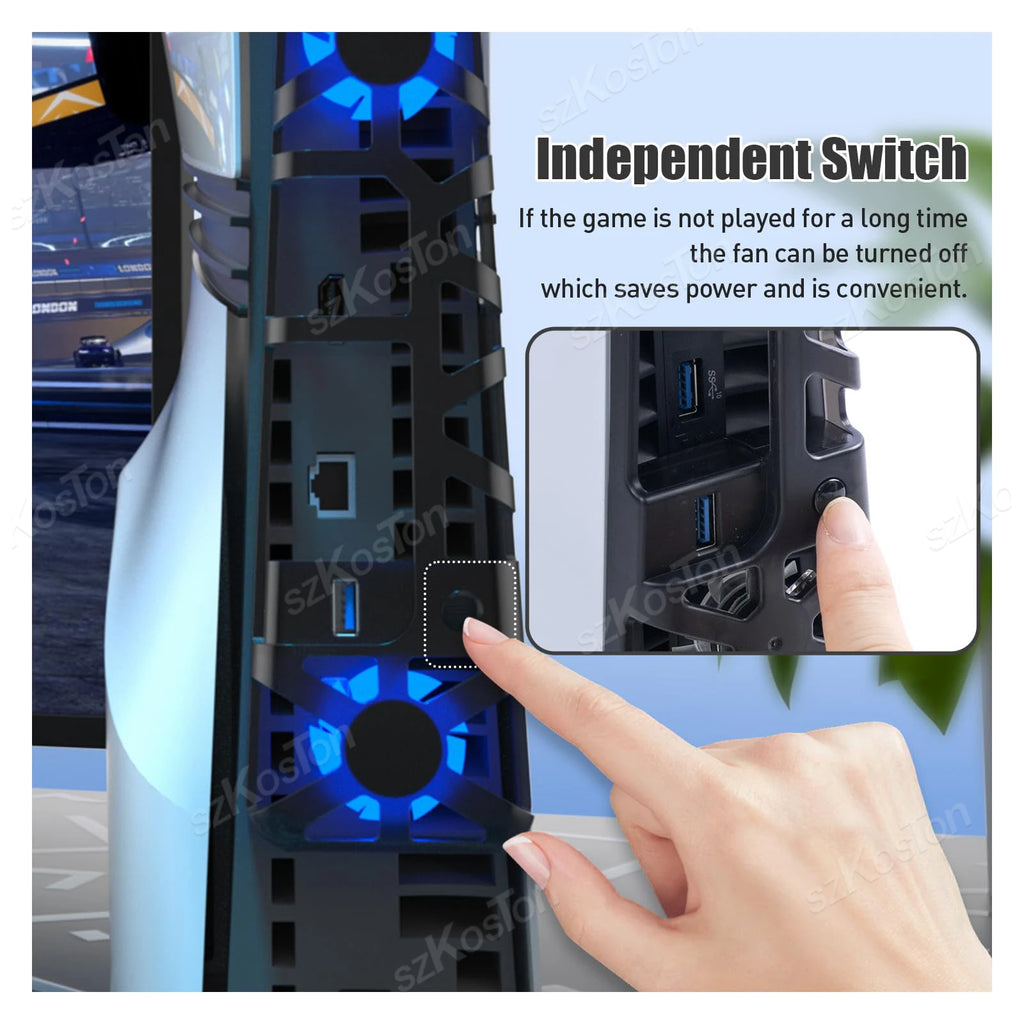 3 High-speed Cooling Fan For PS5 Pro Game Consoles with USB 