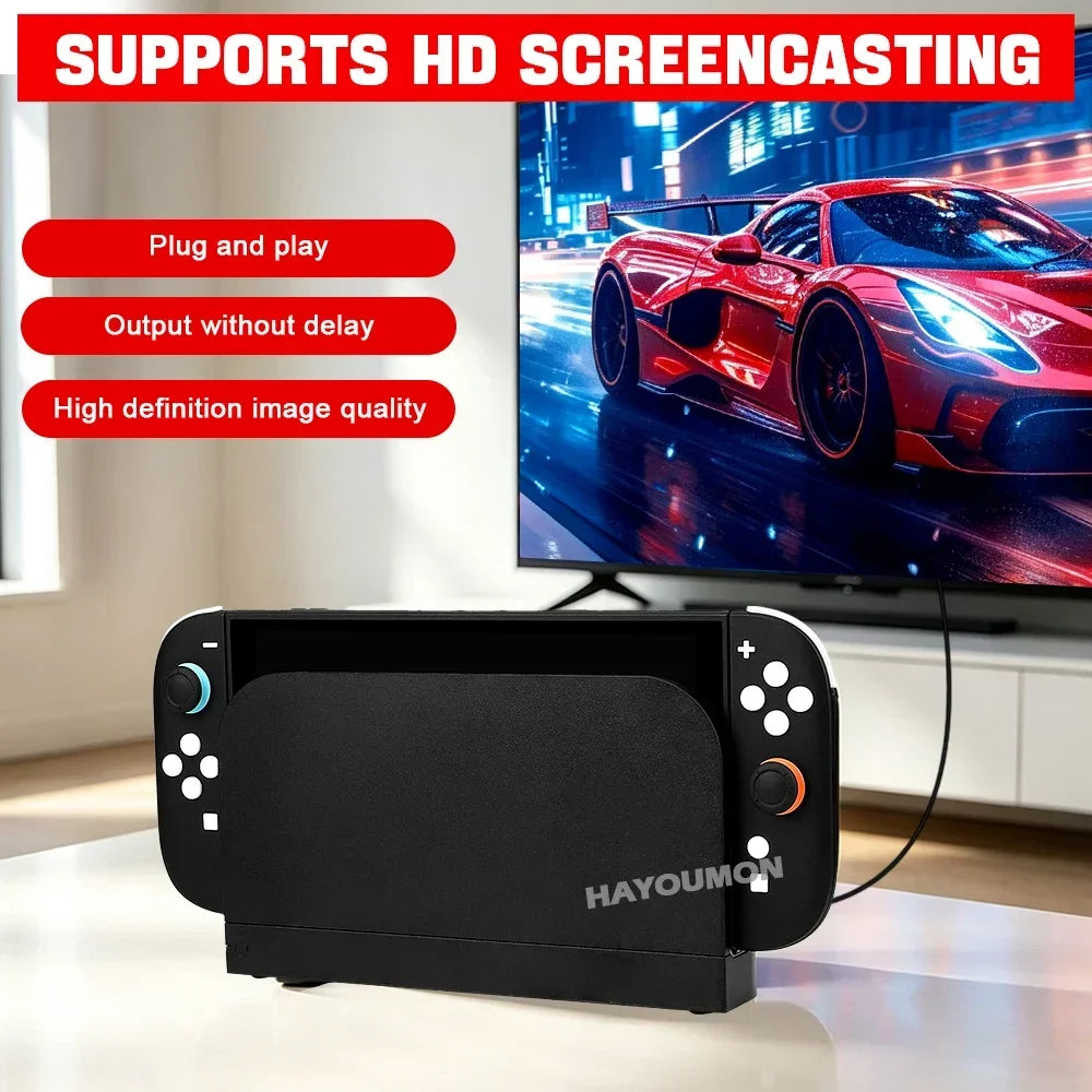 New Black TV Dock Charger Station Stand For Switch 2 Chargin