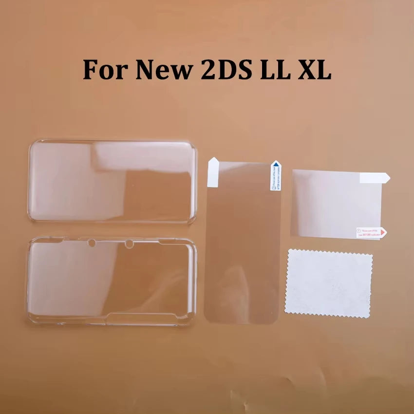 For New 2DS 3DS XL LL Clear Split Shell Transparent Protecti