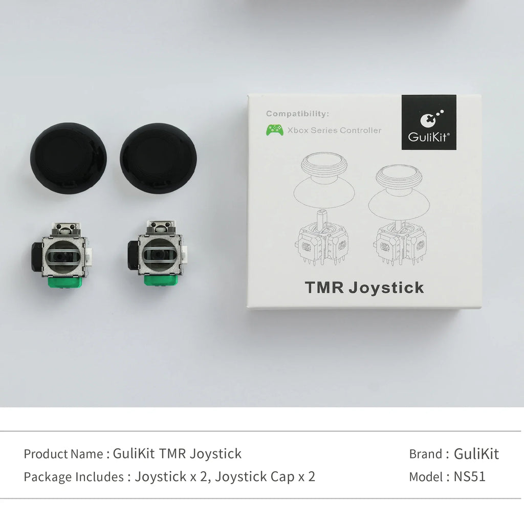 GuliKit TMR Electromagnetic Joystick with Stick Caps for PS4