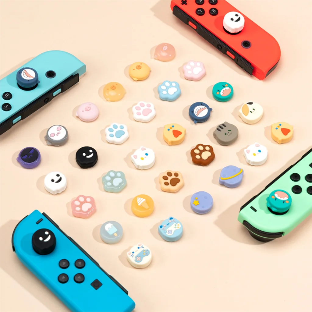 Super Cute Silicone Soft Joycon Thumb Stick Grip Cap Joystic