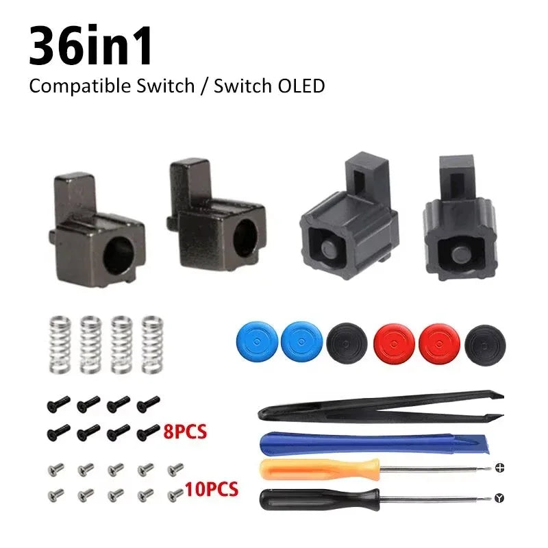 DATA FROG 3D Analog Thumb Stick Replacement Kit - Spare Parts for Switch/Lite/OLED Joy-Con Controller Repair Accessories