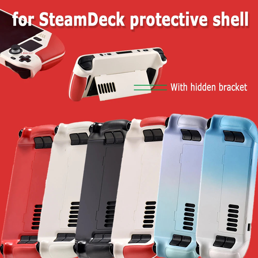 Full Protective Case for Steam Deck Cowhide Wrap Host Protec