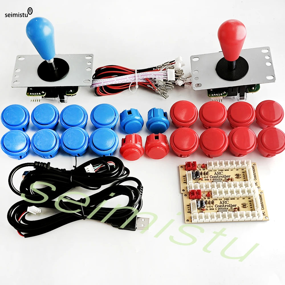Copy SANWA Kit Game Machine Arcade Console DIY Kit Push Buttons For PC Raspberry Pi Zero Delay USB Board Controller