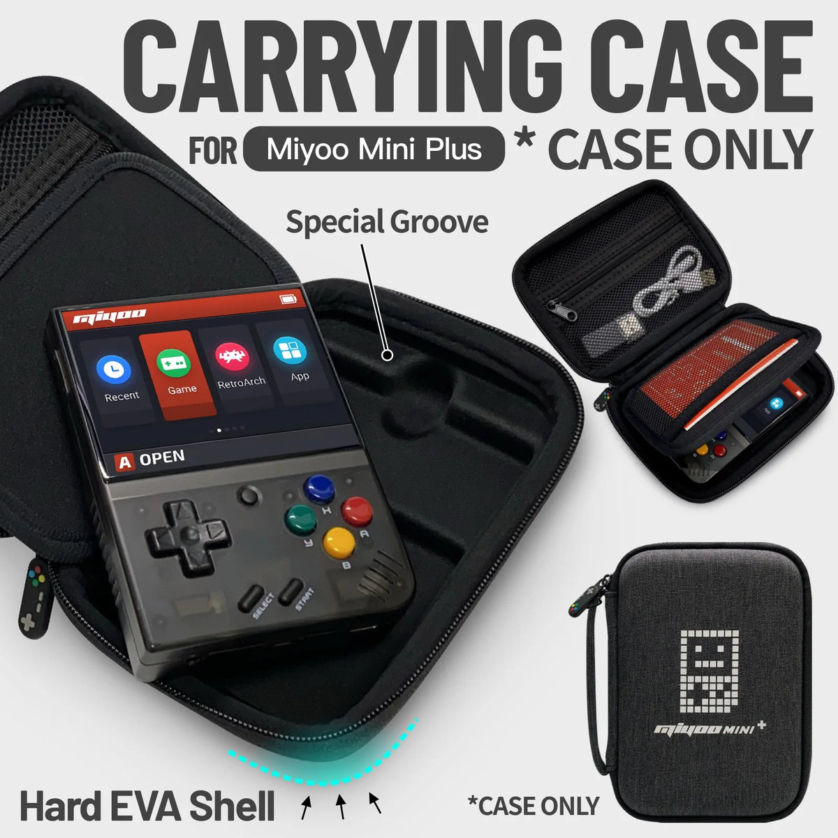 Miyoo Mini Plus Case Hard Portable Dedicated Case for Miyoo 