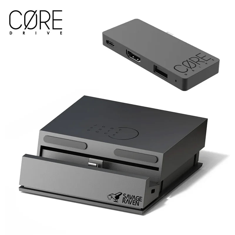 Savage Raven 4k USB C Hub Portable Stand Jumpgate Dock Pro for Nintendo Switch OLED & Switch 2 Dock Accessories Docking Station