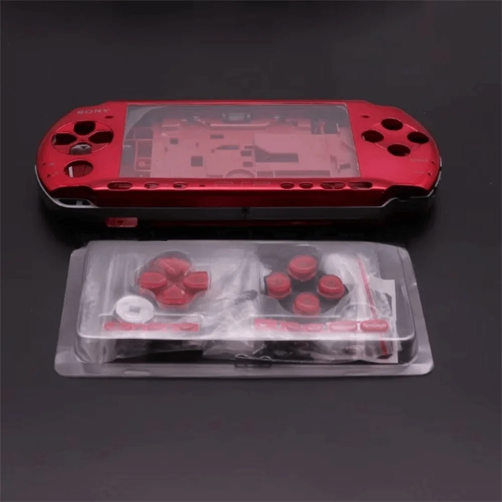 With Buttons Kit Protective Case Kit With Screws Full Set Replacement Cover Full Housing Shell for PSP3000 03 Version