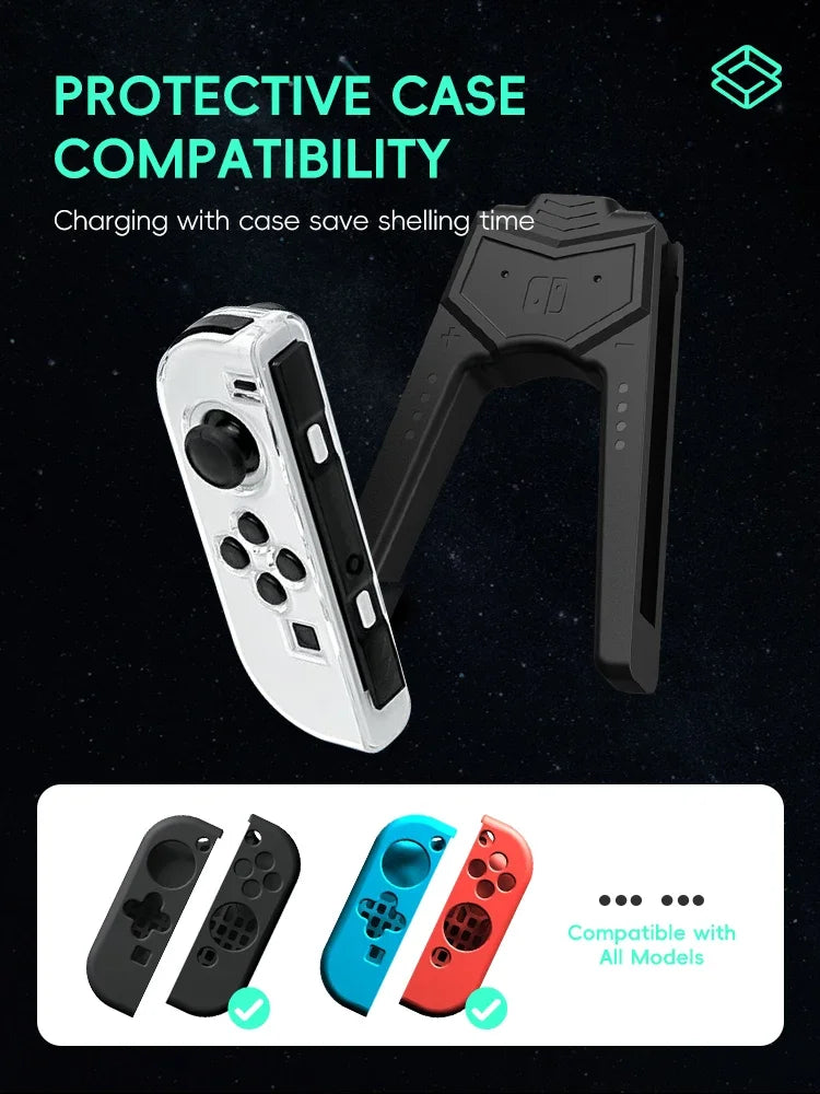 Charging Grip for Joycon Controller Handle Bracket Charger D