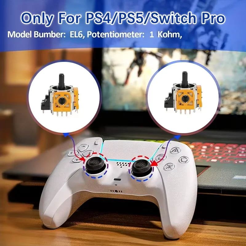 10PCS 3D Analog Joystick ThumbStick For PS5/PS4/Nintendo Swi