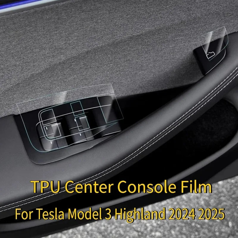 TPU Transparent Protective Film for Tesla Model 3 Highland 2