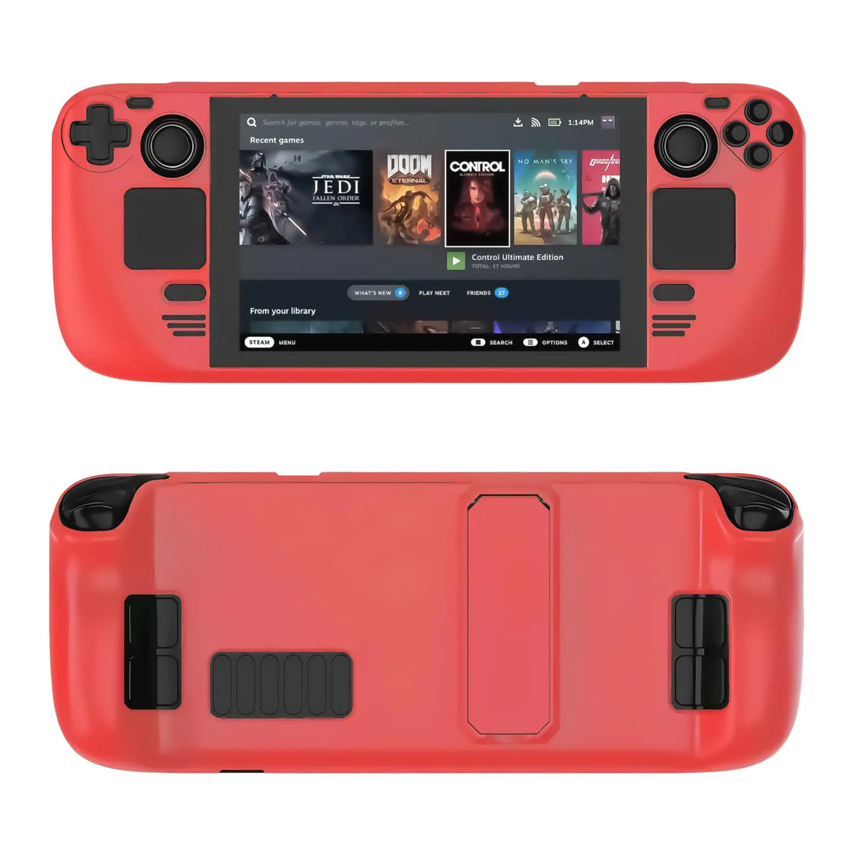 For Steam Deck LCD (2022) Steam Deck OLED (2023) Case with Kickstand Designed for Steam Deck Cases TPU and PC Protective Sle