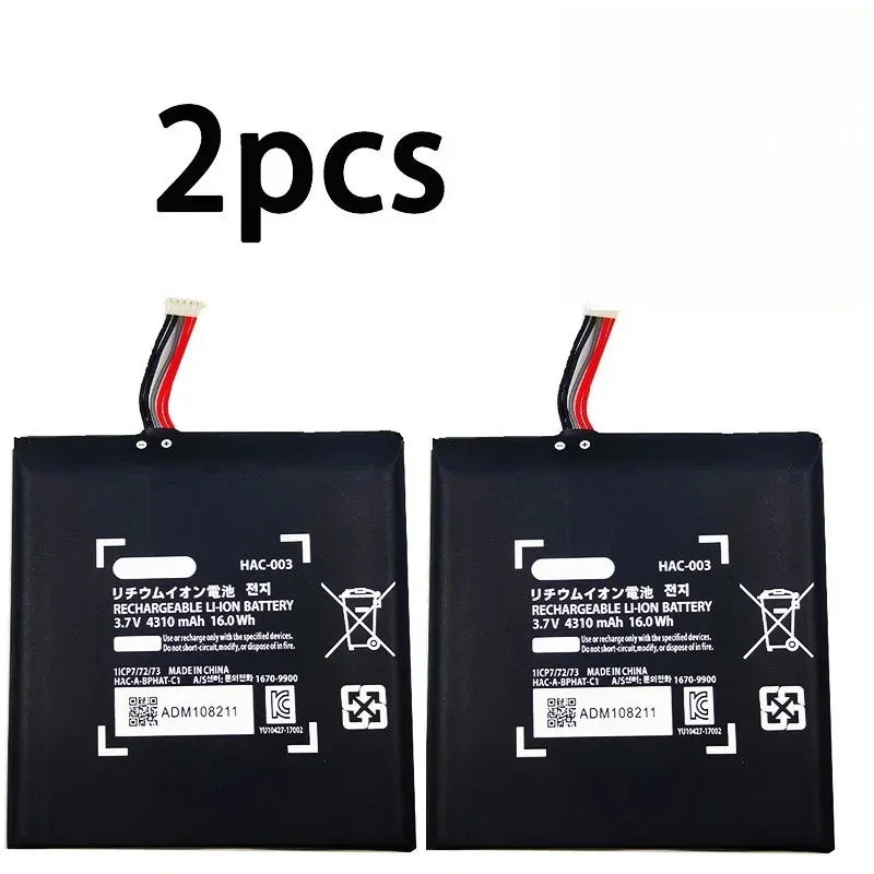 1-20pcs New HAC-003 4310mAh Replacement Charger Battery Repair Part 3.7V HAC003 HAC-001 for Nintendo Switch Game Console