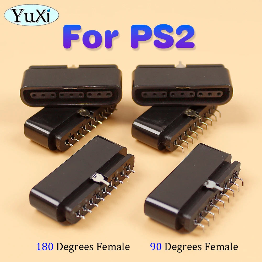 1 Piece For PS2 90 180 Degrees Interface Female Socket 9 Pin