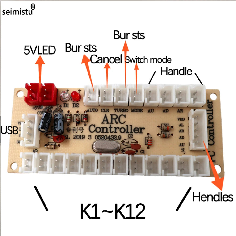 ARCADE Joystick Copy SANWA Game Machine Arcade Console DIY K